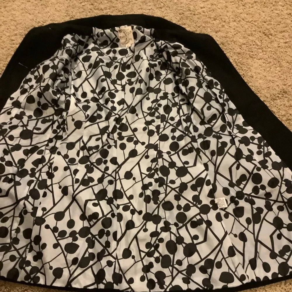 Tulle Black Wool Coat SMALL - Picture 2 of 4